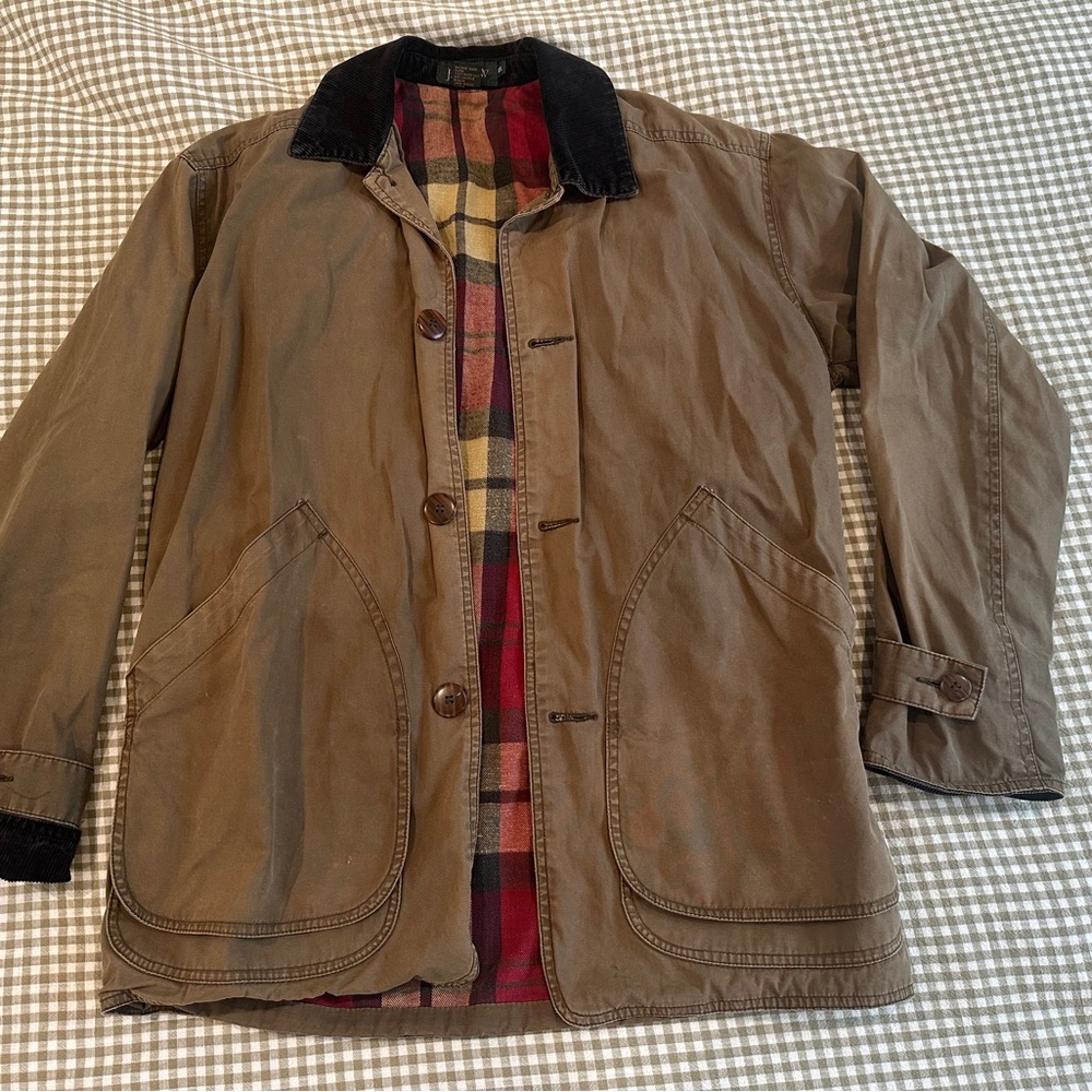 J. Crew Men’s Barn Jacket with Plaid Lining